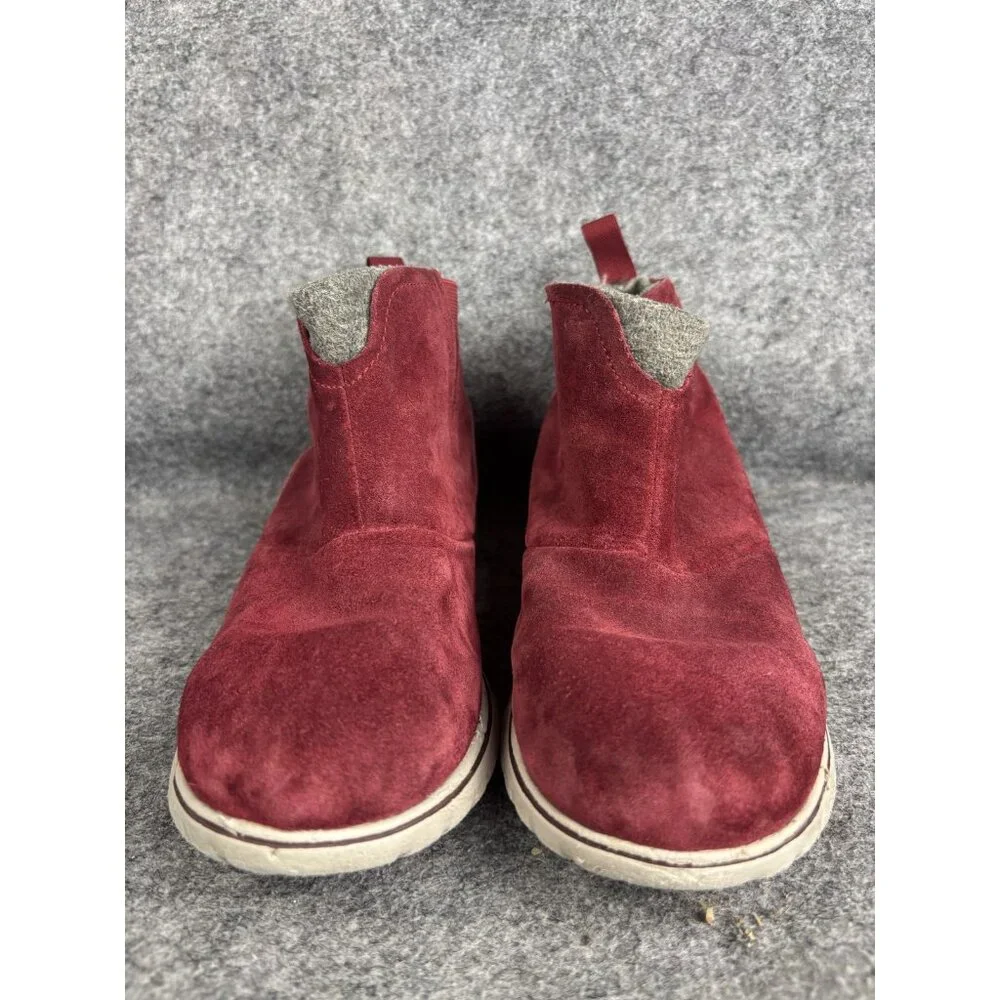Sorel Boots Womens Size 6.5 Red‎ Suede Waterproof Ankle Pull On Booties Winter